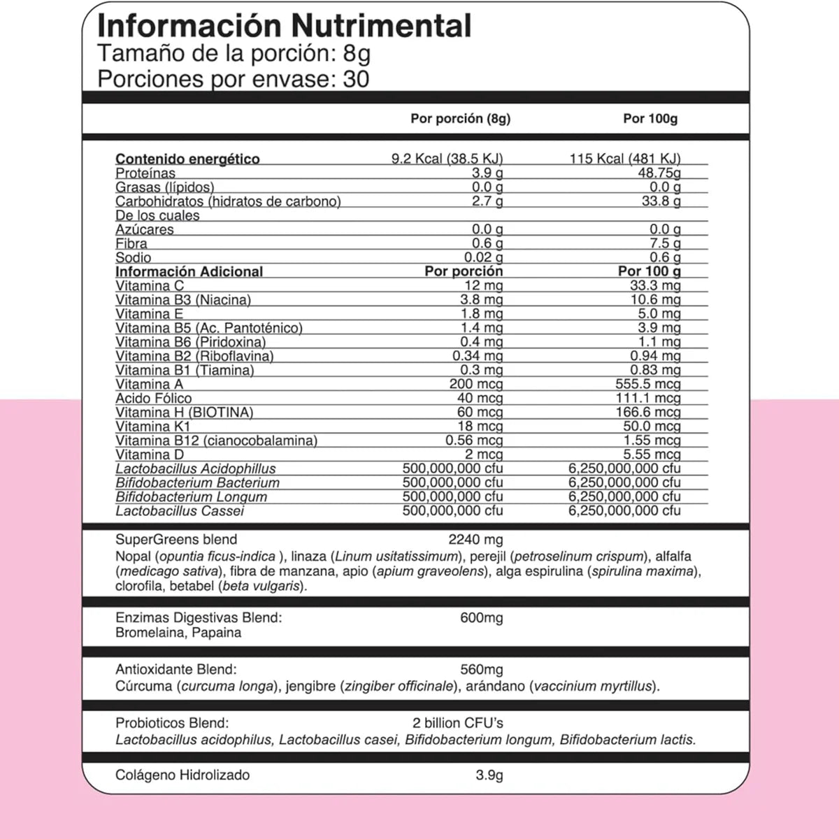 Suplemento AMI Colageno Con Probioticos